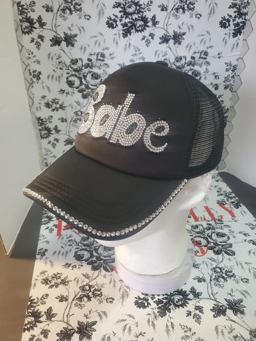 Black 'Babe' Rhinestone Baseball Cap